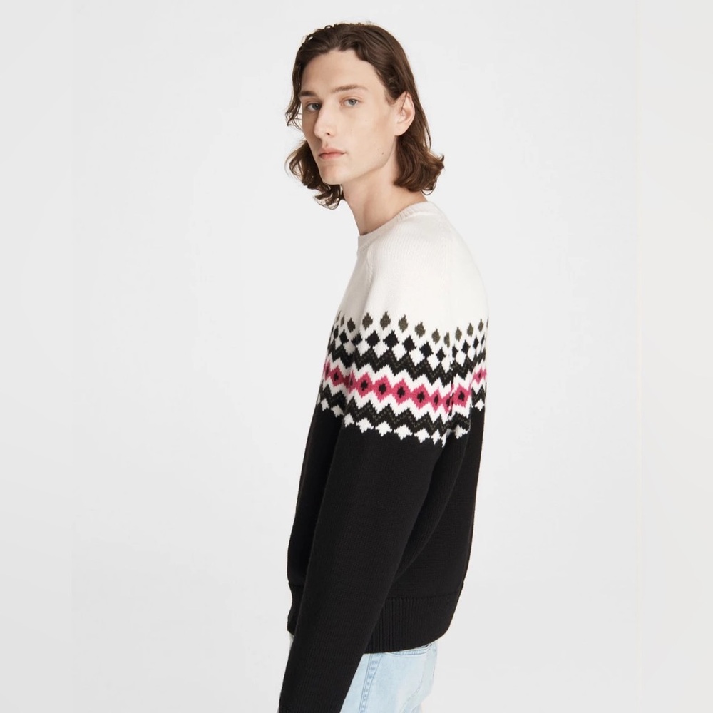 Rag & Bone Lloyd Fairisle Wool Crew Sweater